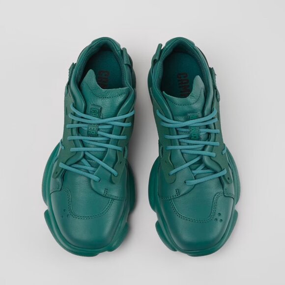 CamperLab Karst Green Leather Sneakers - Picture 1 of 6
